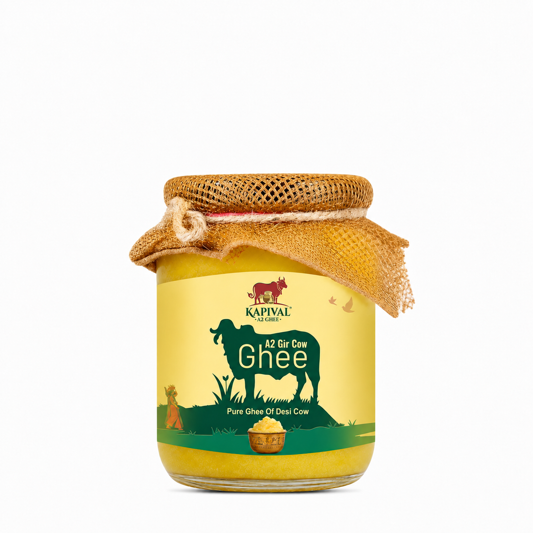 Kapival A2 Gir Cow Bilona Ghee – 250 ml | Golden Tradition in Every Spoon