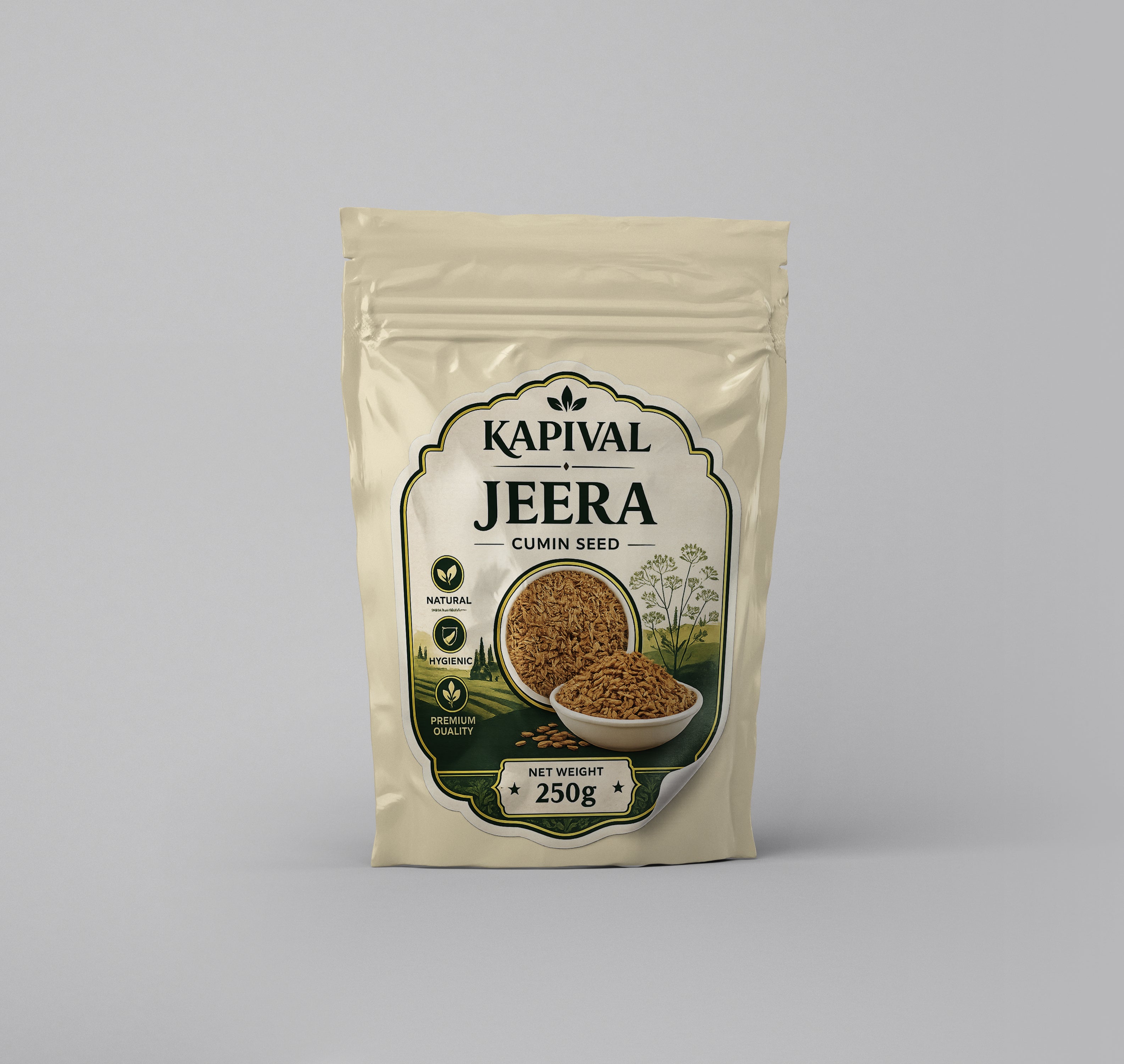 Kapival Whole Cumin (Jeera) 250g | Premium Quality Cumin Seeds | Fresh & Aromatic Spice
