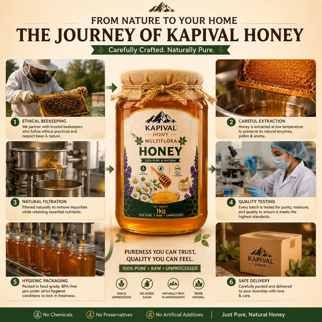 Kapival Ajwain Honey | Pure Ajwain Honey | Digestive Wellness Honey